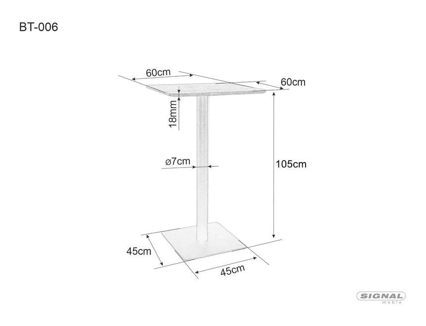 Bárasztal BT006 étkezőasztal
