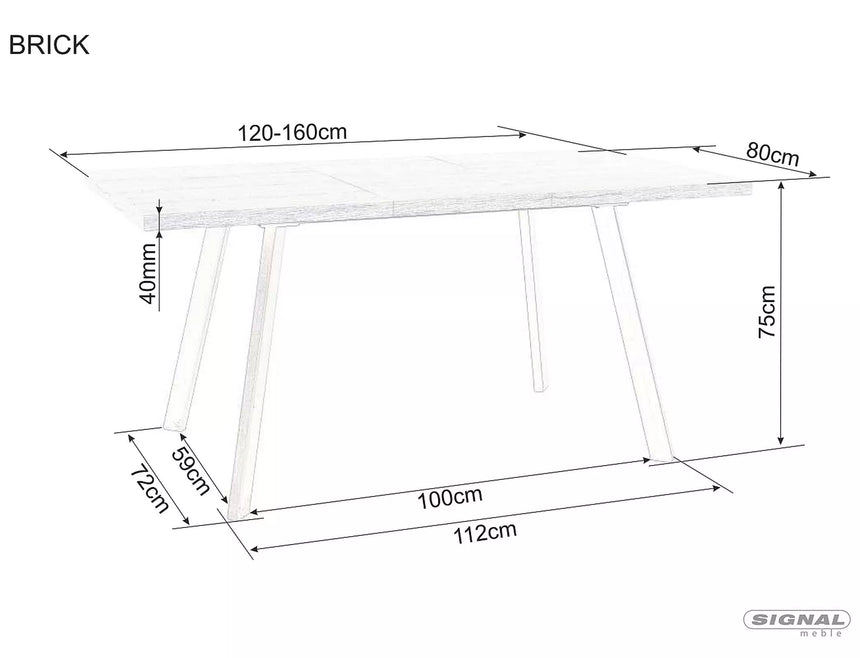 Brick asztal étkezőasztal