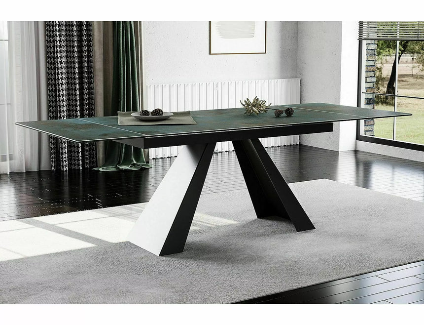 Salvadore kerámia Ossido Verde étkezőasztal