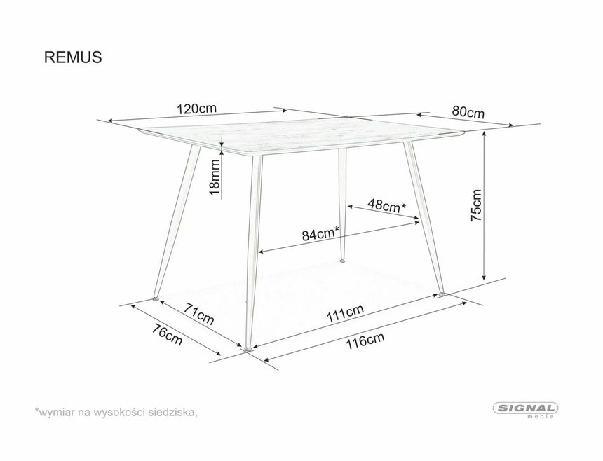 Remus II. étkezőasztal