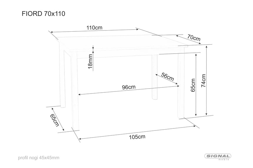 Fiord asztal I. étkezőasztal