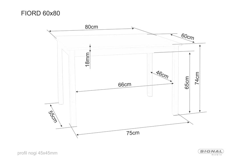 Fiord asztal II. étkezőasztal