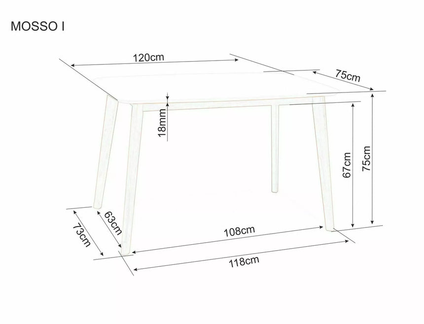 Mosso I étkezőasztal