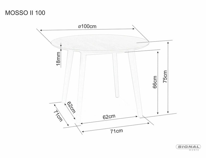 Mosso II I. étkezőasztal