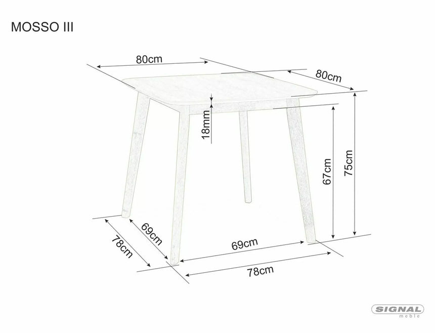 Mosso III étkezőasztal
