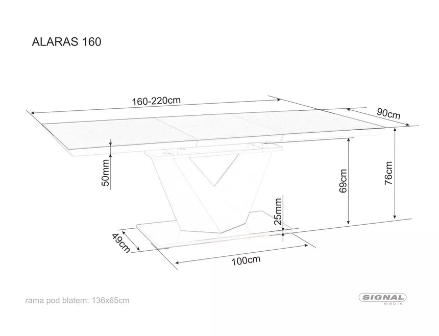 Alaras III asztal étkezőasztal