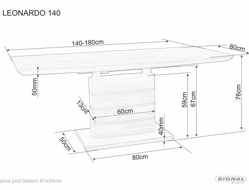 Leonardo asztal III. étkezőasztal