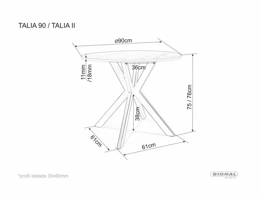 Talia II II. étkezőasztal