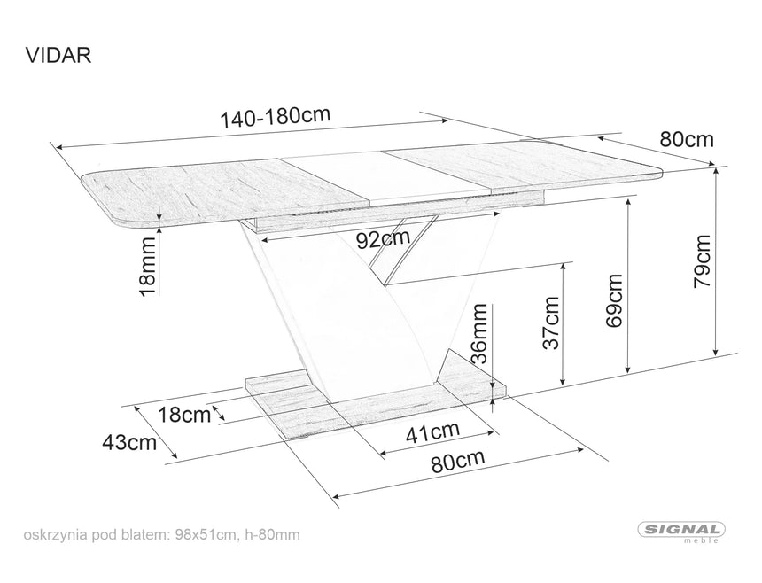 Vidar étkezőasztal