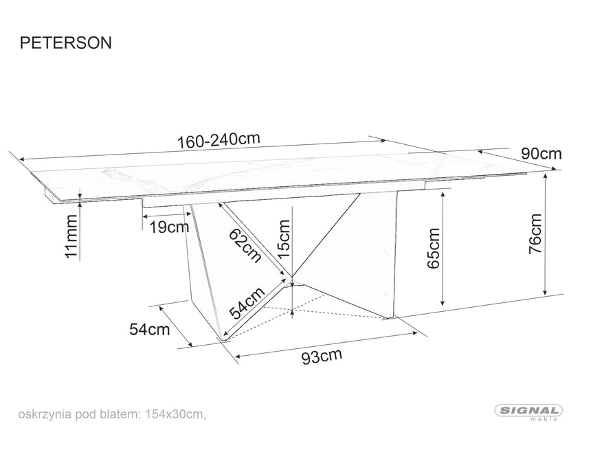 Peterson Kerámia Statuario Venato étkezőasztal