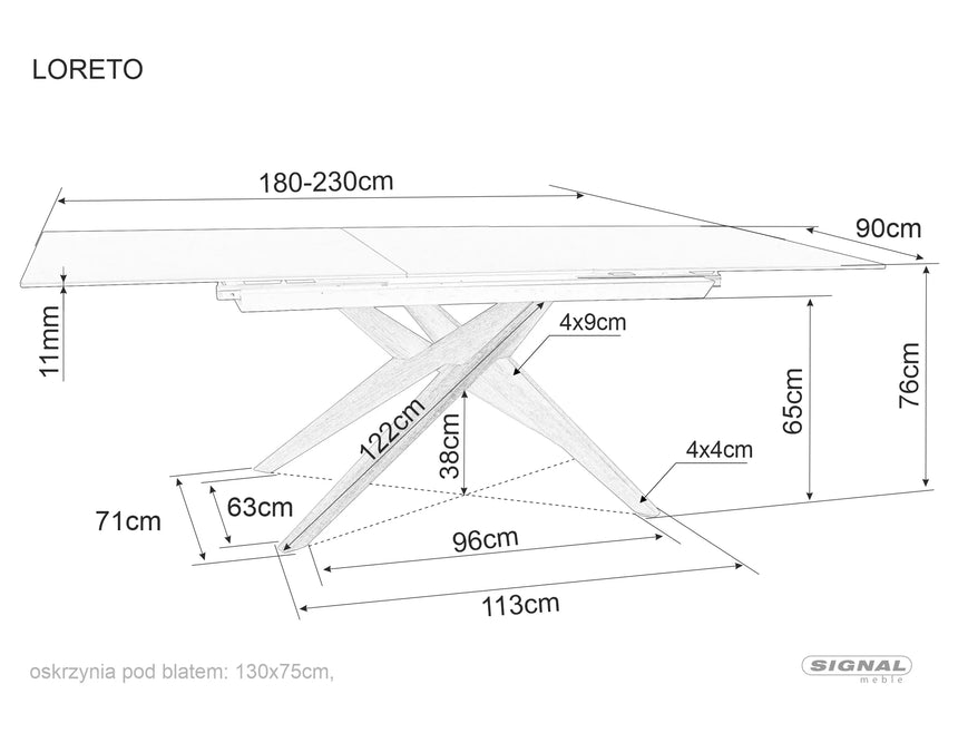 Loreto Kerámia Ossido Bruno étkezőasztal