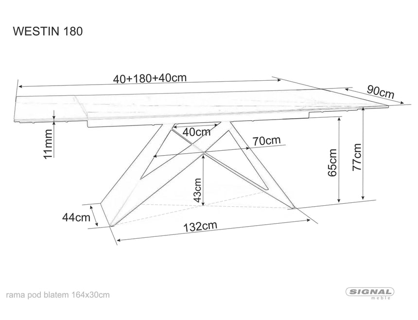 Westin III Statuario Venato II. étkezőasztal
