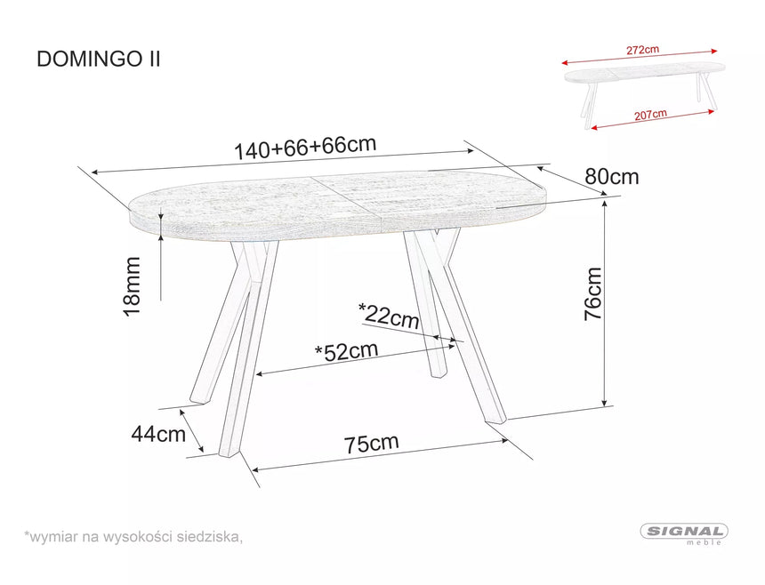 Domingo II asztal étkezőasztal