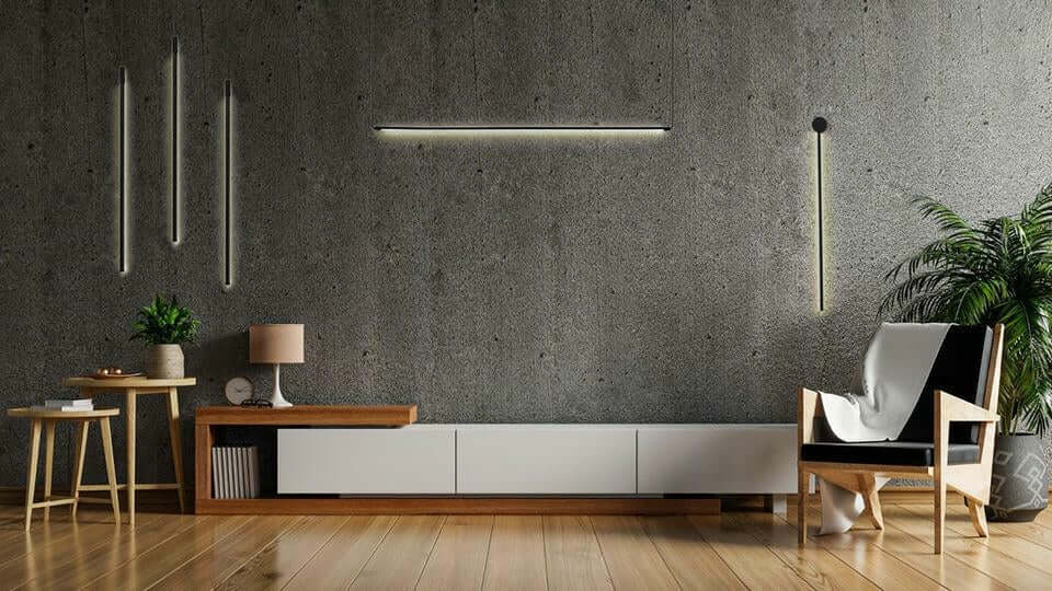 Ombre 80 fali lámpa fekete