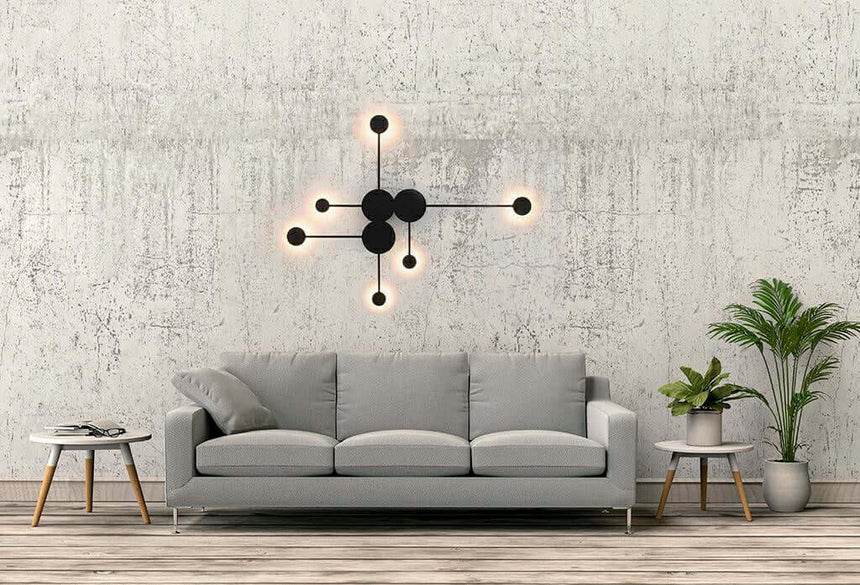 20. Shadow Multi fali lámpa fekete