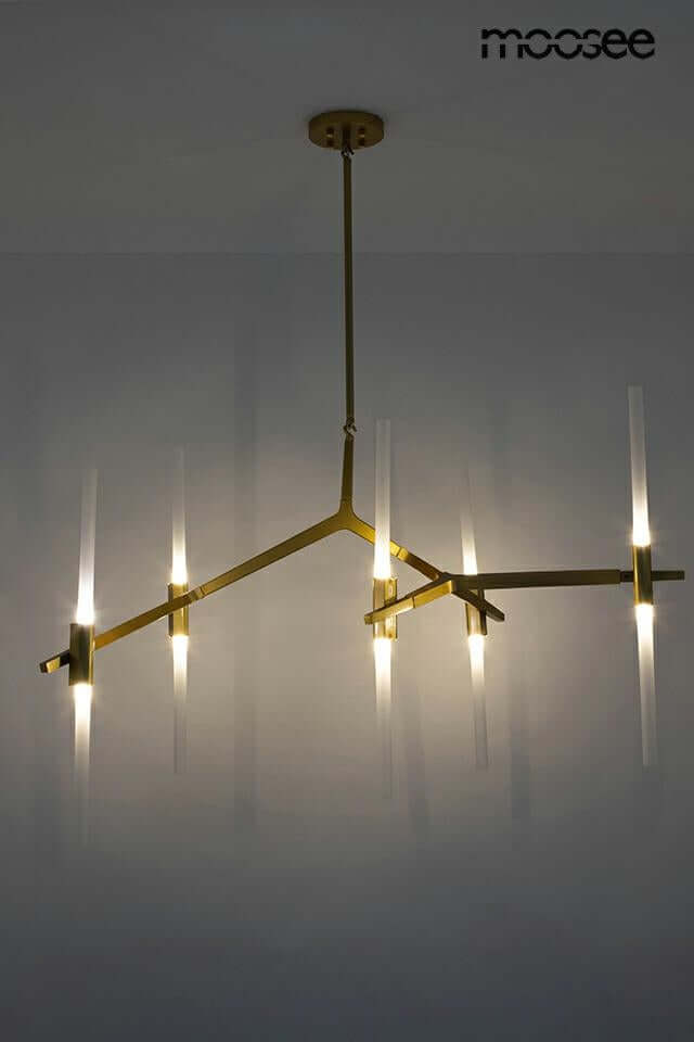 Candelabr 10 függőlámpa arany