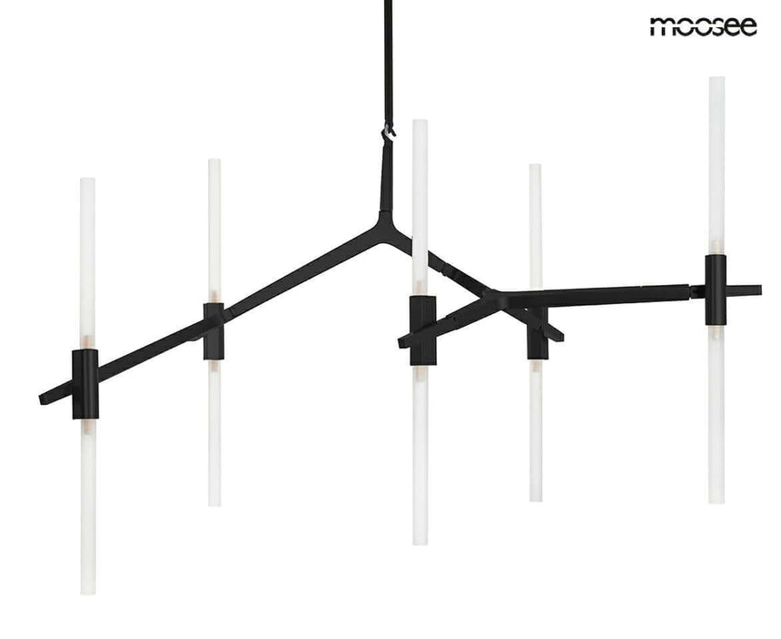 Candelabr 10 függőlámpa fekete