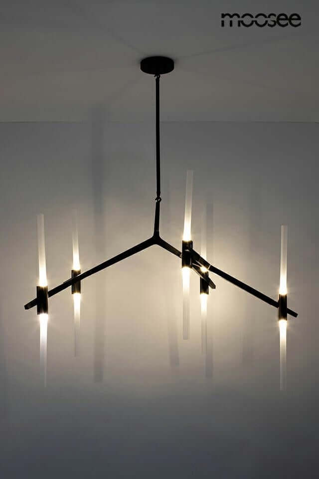 Candelabr 10 függőlámpa fekete
