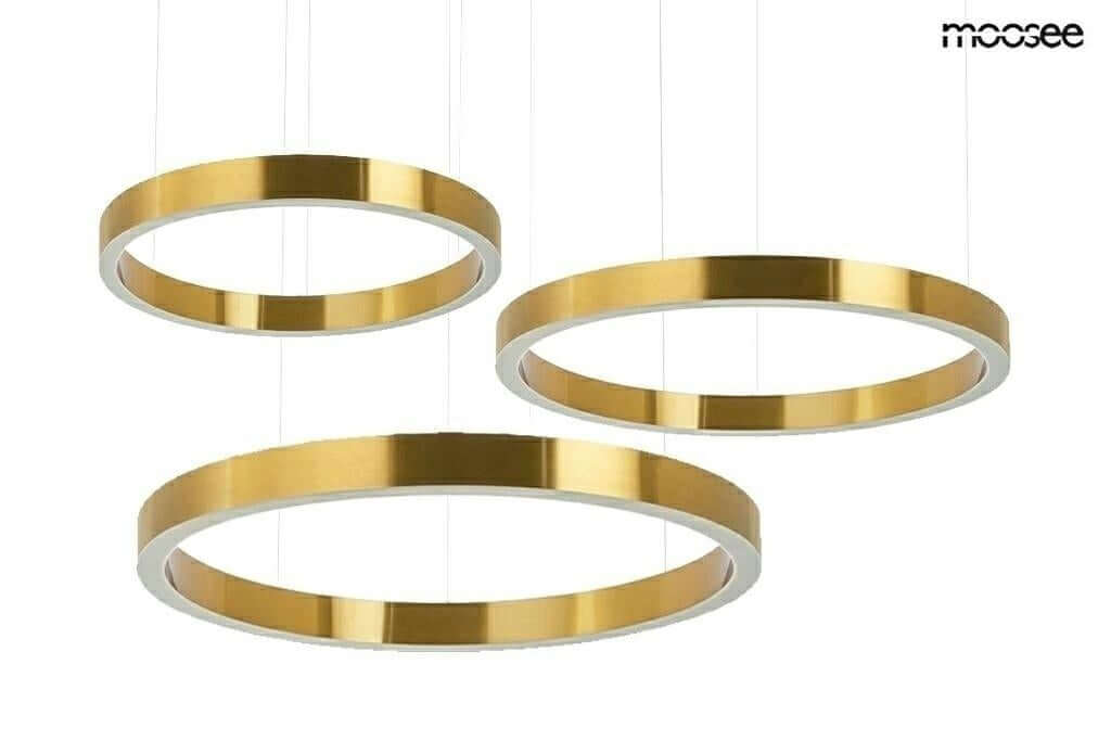 Ring 40 + 60 + 80 függőlámpa arany – egy plafonlámpatestben