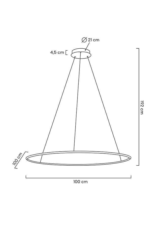 Ring Slim 100 függőlámpa arany