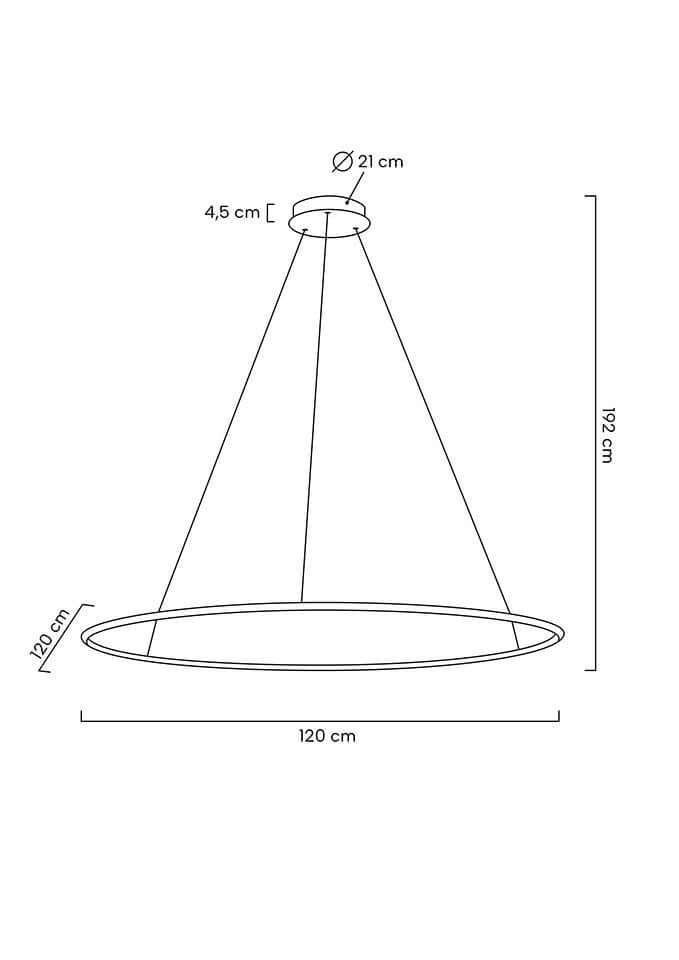 Ring Slim 120 függőlámpa arany