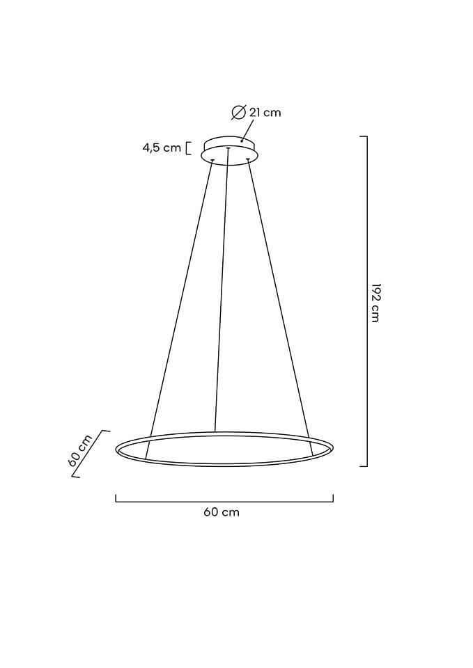 Ring Slim 60 függőlámpa arany