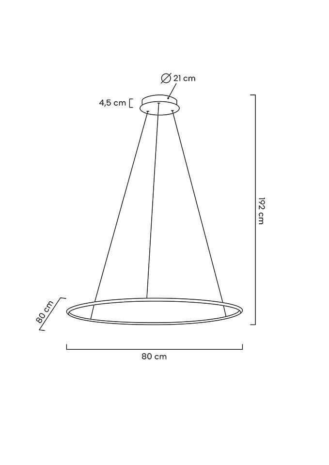 Ring Slim 80 függőlámpa arany