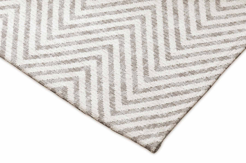 Luno Cold Beige modern szőnyeg sarka közelről