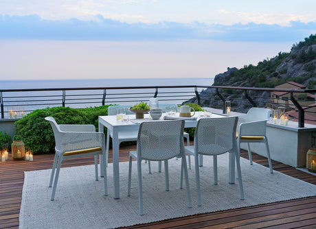 Nardi Rio-Net I. 6-8 személyes étkezőszett, bővíthető asztallal, választható színben