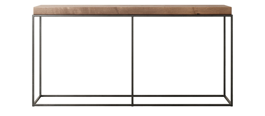 Nara Console tömör tölgy konzolasztal 150 × 42 × 76 cm