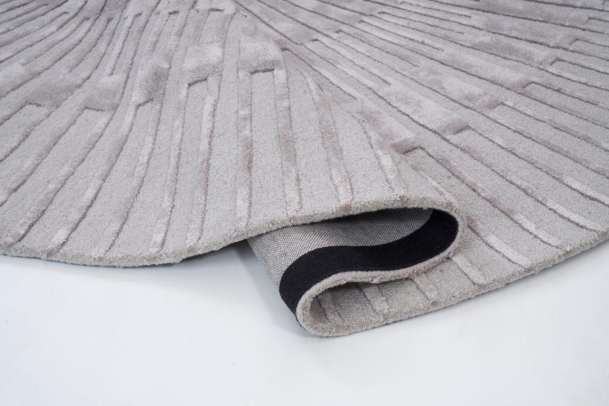 Radius Gray kerek gyapjú szőnyeg enteriőrben