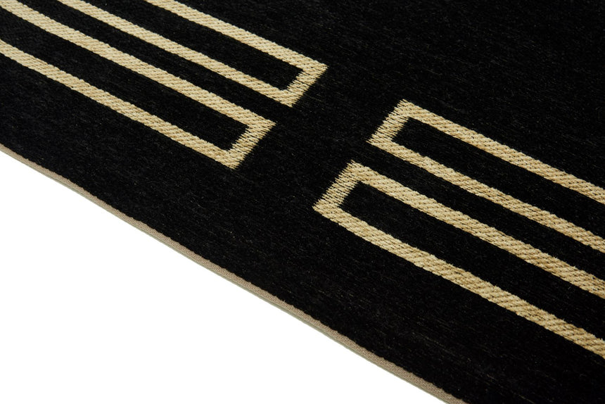 Royal Black modern szőnyeg szálszerkezete közelről