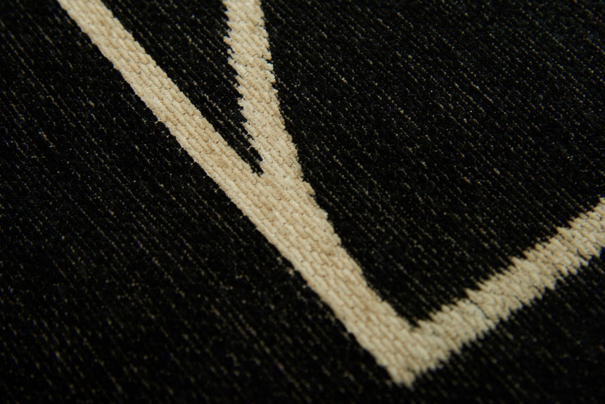 Signet Black modern szőnyeg nappaliban