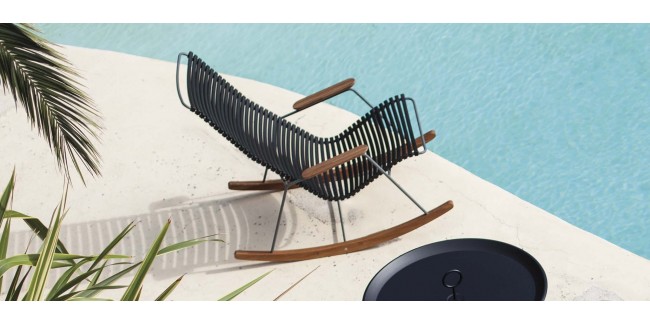 Kültéri fém székek HE Click kültéri hintaszék választható színben