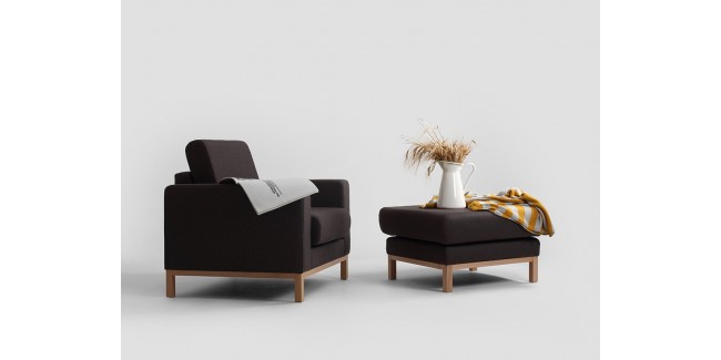 Fotelek, kanapék, lounge RM Scandic puff választható kárpittal, pácolással