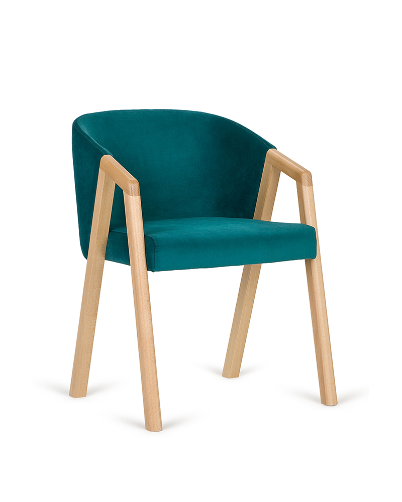 Lakossági Beltéri Bútorok PG Aires, Vendéglátóipari erős, minőségi kárpitozott design szék, választható pácolással és kárpito...