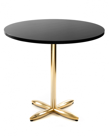 VE Zeppelin aranyszínű, galvanizált éttermi modern asztalláb, asztalbázis