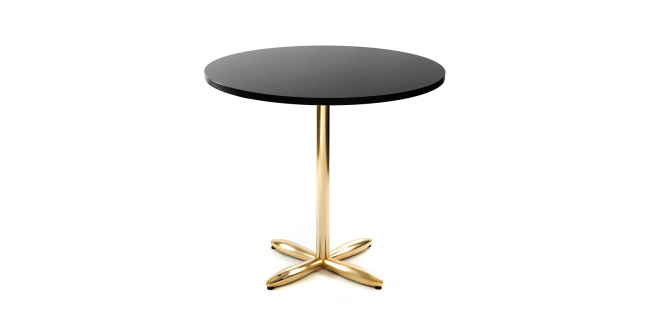 VE Zeppelin aranyszínű, galvanizált éttermi modern asztalláb, asztalbázis