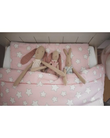 Ágynemű szettek LC ágynemű szett 100 x 135 cm menta - rózsaszín csillagos kollekció