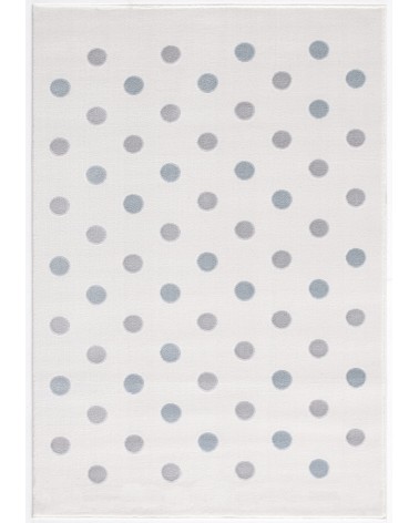 Szőnyegek LE Confetti, krém/pasztellkék - ezüst - szürke pöttyös gyerekszőnyeg