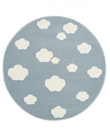 Szőnyegek LE Skycloud felhős, kék - fehér színű kör gyerekszőnyeg