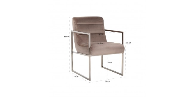 NT Rosa Minőségi Khaki / Ezüst Bársony szék