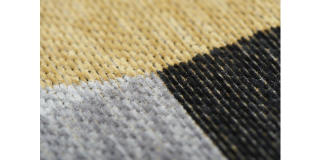 FX Silva Yellow Könnyen tisztítható mintás szőnyeg