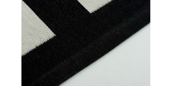 FX Hampton Fekete könnyen tisztítható mintás szőnyeg