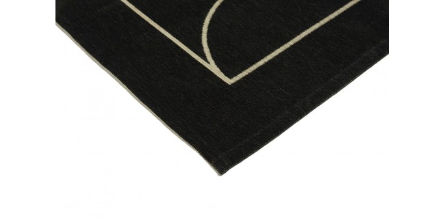 FX Signet Fekete könnyen tisztítható mintás szőnyeg