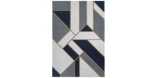 FX Gatsby Sötét kék könnyen tisztítható mintás szőnyeg