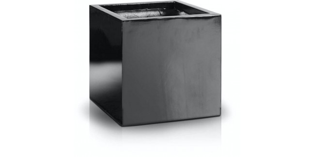 Kaspók PX Kocka alakú Üvegszálas Elegáns Kaspó - fekete