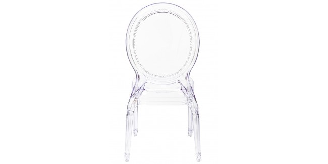 Műanyag design szék KH Prince Barokk Stílusú Műanyag Átlátszó Szék