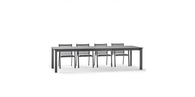 Kültéri asztalok, étkezőszettek NI Panarea 160(240)x100 cm bővíthető, kültéri asztal