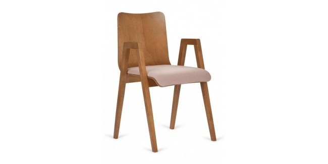 Szék PG Link II. minőségi, karfás fa szék, választható pácolással és kárpitozással